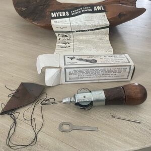 Wooden Handle Sewing Awl Kit